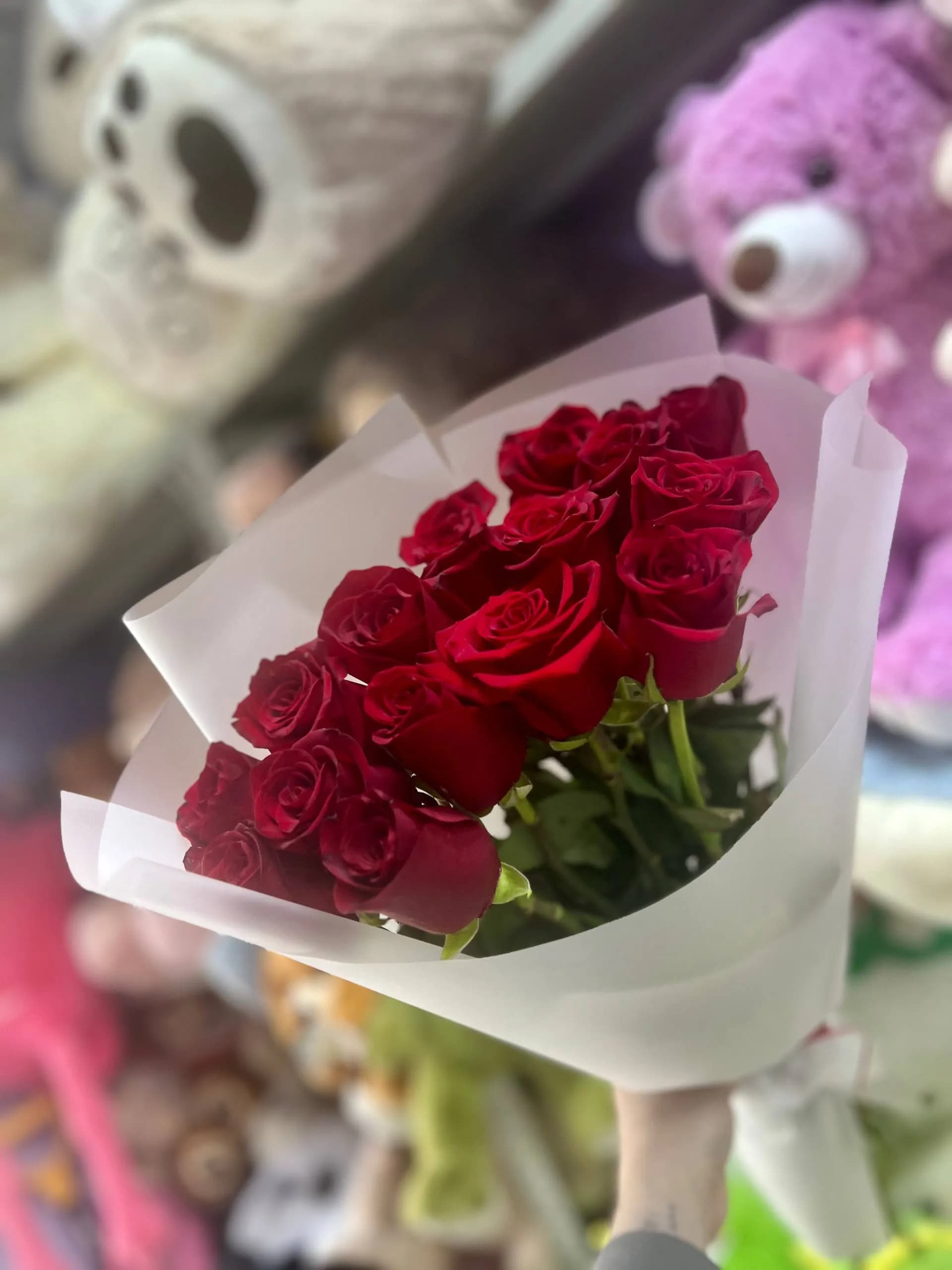 Букет из 15 красных роз — слайд 1